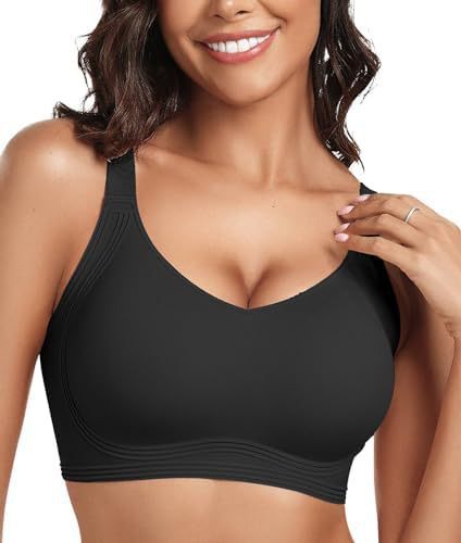 Women's Seamless Wireless Bra | Padded V-Neck No Underwire Comfort Bra | Soft Supportive Everyday Bralette Lavender
