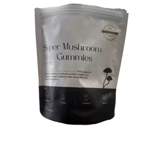 Auri Super Mushroom Focus Gummies – Löwenmähne, Alpha-GPC & Rhodiola | Gehirngesundheit & Konzentration | Himbeer-Granatapfel