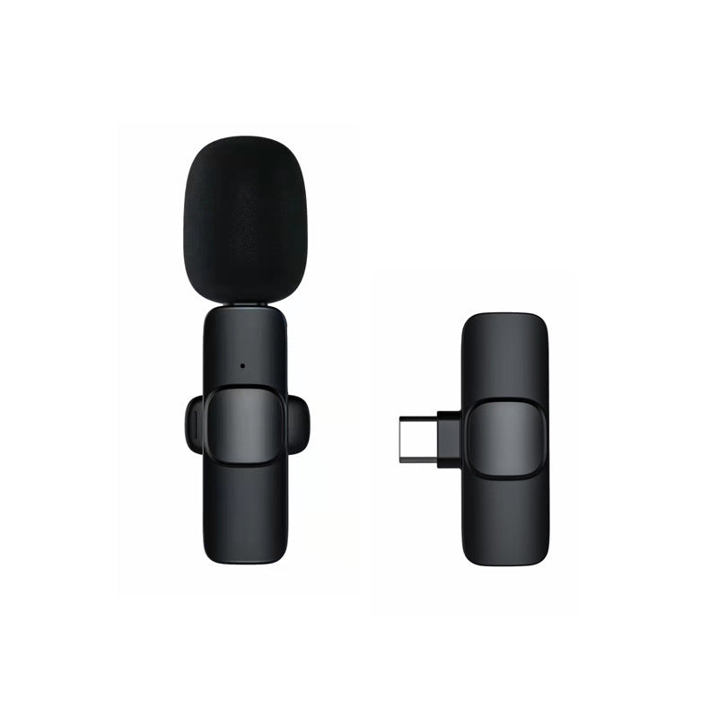 Dual Wireless Lavalier Microphone Kit | LED Display | 2 Clip-On Mics & 3-in-1 Receiver for iPhone Lightning, USB-C & 3.5mm | Fur Windscreen Vlog & Interview Set