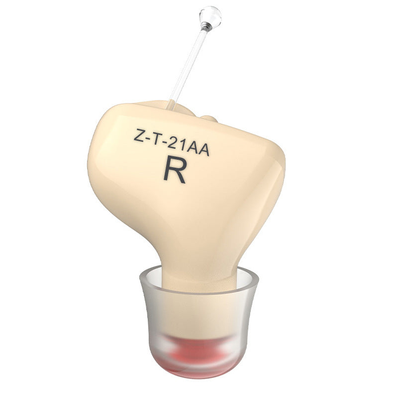 Z-T-21AA Right Ear ITE Hearing Aid | Invisible In-Ear Sound Amplifier | Rechargeable Digital Hearing Device for Seniors & Adults