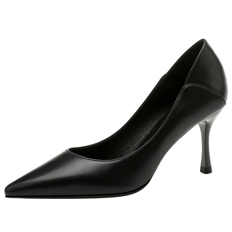 Minimalist Pointed Toe Stiletto Pumps Women Patent Leather High Heels Nude Black Ivory Office Party Dress Shoes