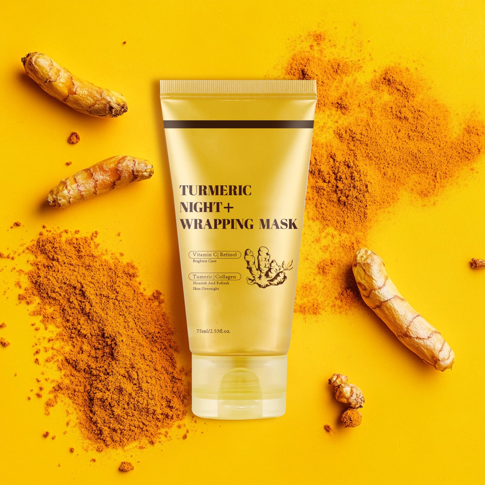 Night+ Wrapping Mask - Overnight Sleeping Mask with Turmeric | Brightening & Anti-Aging | 100ml