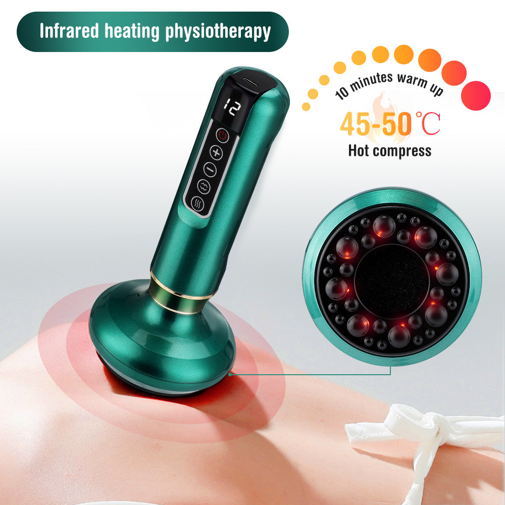 Electric Cupping Massage Device | Smart Vacuum Suction Body Massager | Adjustable LED Anti-Cellulite Cupping Therapy Tool