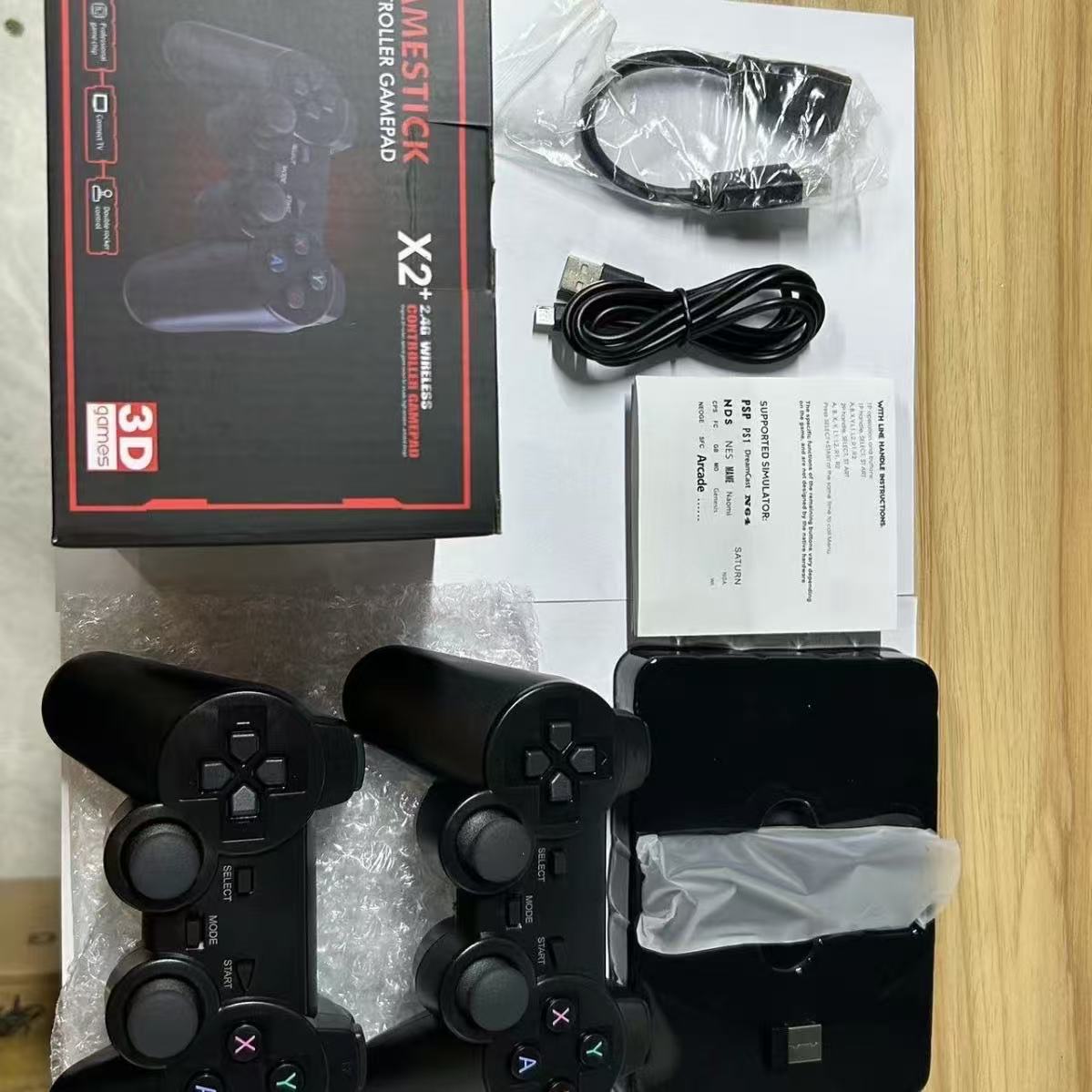 Retro Game Stick X2 Plus 41000+ Games | 2.4G Wireless Dual Controller 128GB 3D Emulator PSP PS1 N64 HDMI TV Game Console