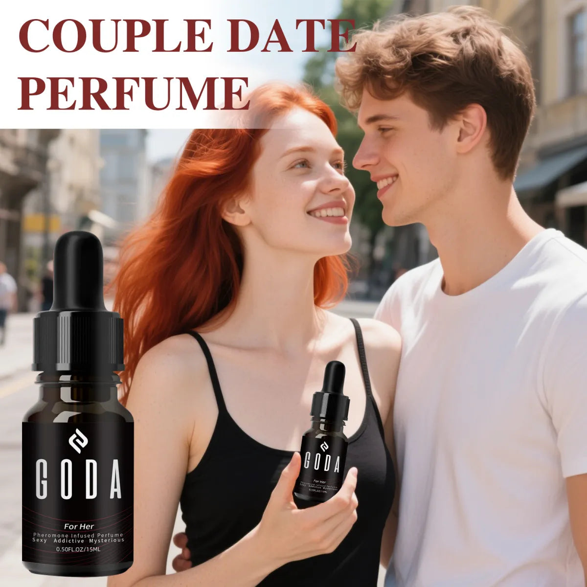 GODA Pheromone Infused Perfume For Her – Set of 2 (2 x 15ml) | Sexy Addictive Mysterious Dropper Fragrance