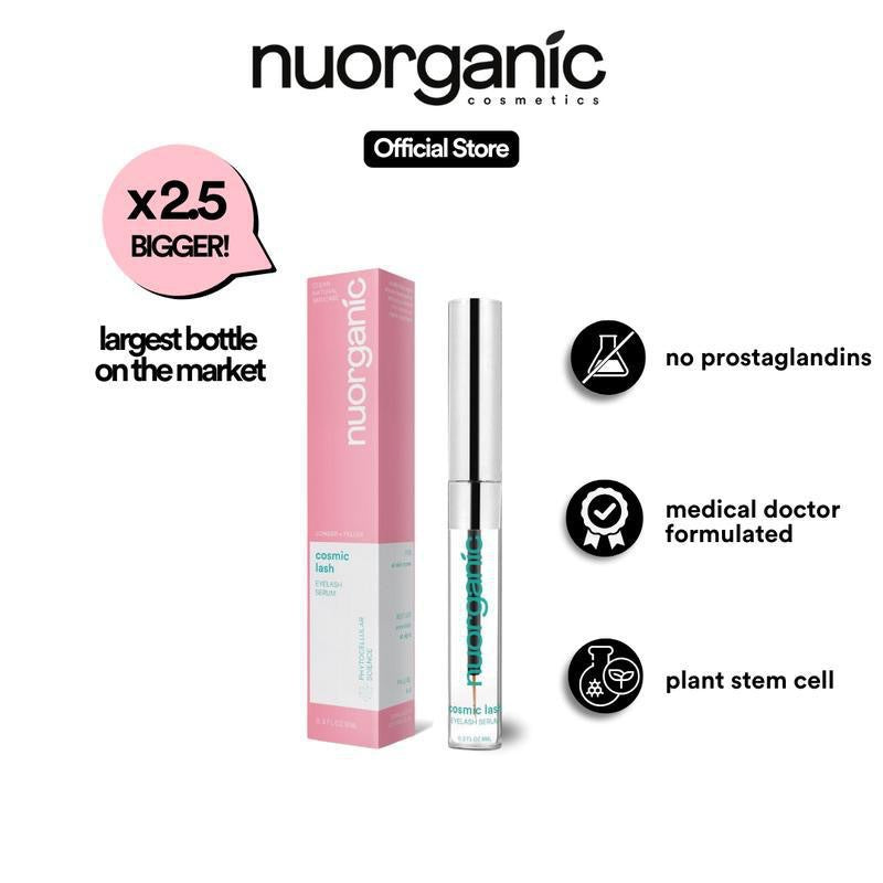 Moolinse Polypeptide Eyelash Growth Essence Serum | Longer Fuller Cosmic Lashes | Biotin + Plant Stem Cells + Peptides Lash Serum | All Skin Types 8ml