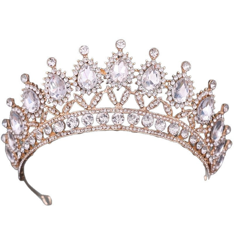 Bridal Crown Jewelry Set | Crystal Tiara Necklace & Earrings | Wedding Queen Accessories