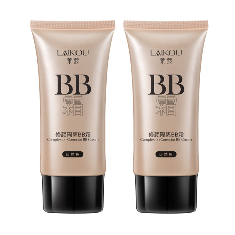 LAIKOU Complexion Corrector BB Cream | 3 Shades Ivory Natural Deep | Chinese Korean Beauty BB Cream Full Coverage Skin Tone Correcting | Lightweight Moisturizing Flawless Finish Face Makeup for All Skin Types