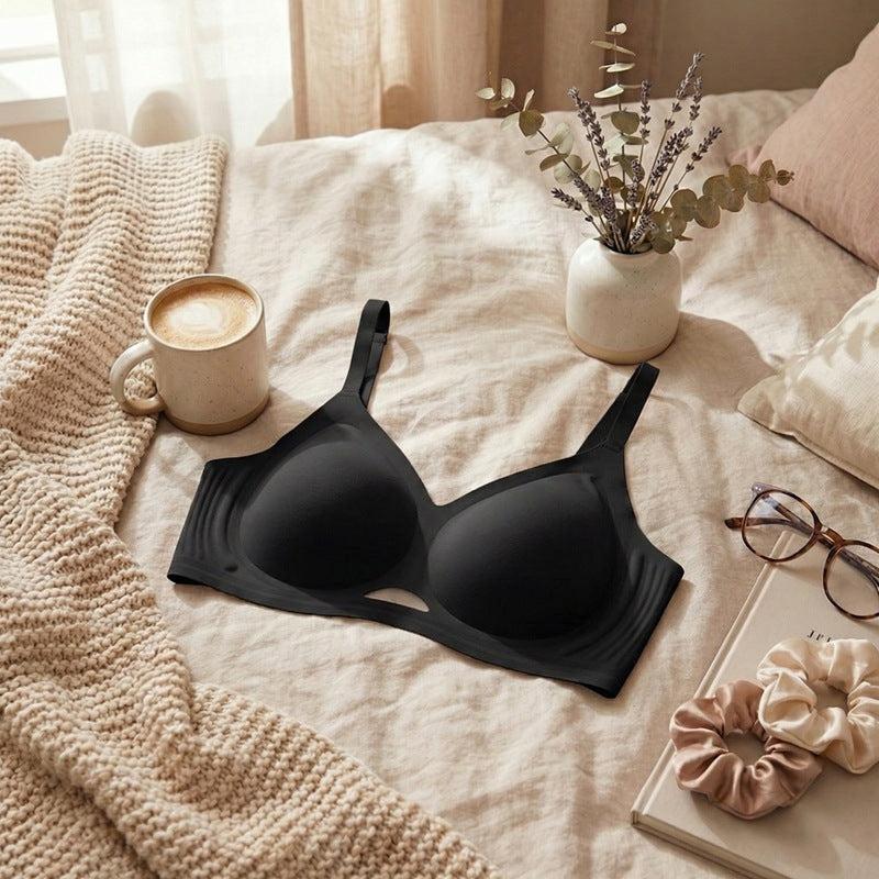 Women's Full Coverage Underwire Bra | Smooth Molded Cup Keyhole Detail T-Shirt Bra | Everyday Support Bra