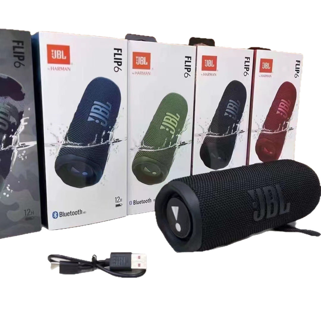 مكبر صوت JBL Flip 6 المحمول بتقنية بلوتوث، مقاوم للماء والغبار بمعيار IP67، صوت جهير نقي، بطارية تدوم 12 ساعة، بلوتوث 5.1، تقنية PartyBoost، ألوان متعددة من Harman، مثالي للسفر والرحلات الخارجية، الشاطئ، التخييم، متوافق مع أجهزة iPhone وAndroid.