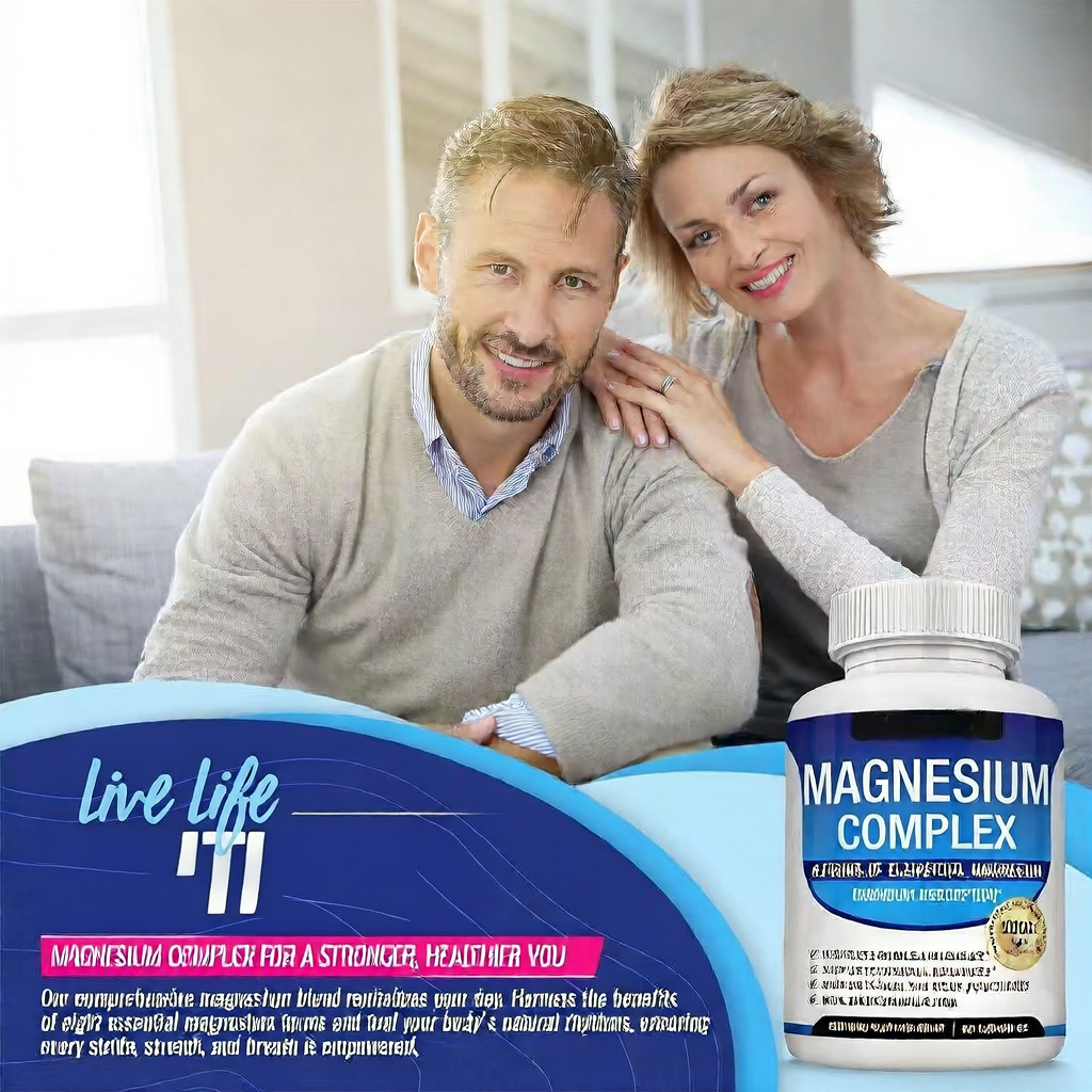 Full Spectrum Magnesium Complex Supplement | 8 Types of Elemental Magnesium | Promotes Sleep, Relaxation, Muscle & Leg Cramp Relief, Bone & Cardiovascular Health | Optimize Balance Recharge Daily