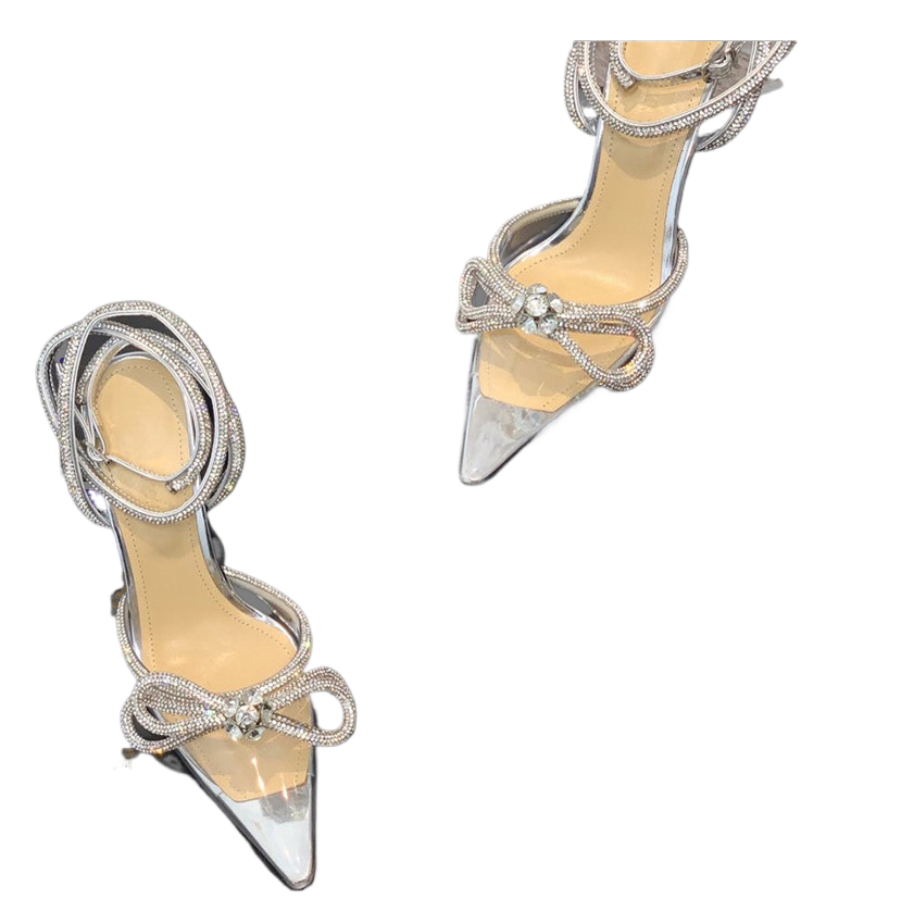 Black Satin Crystal Rhinestone Bow Heels for Women | Diamond Bow Pointed Toe Slingback Stiletto Sandals | Luxury Bridal Wedding Crystal Bow Pumps | Designer Inspired Jewel Bow Evening Heels