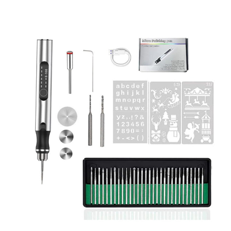 Electric Rotary Tool Kit with 50+ Accessories | Rechargeable Cordless Mini Drill | Engraving, Cutting, Grinding & Polishing Set
