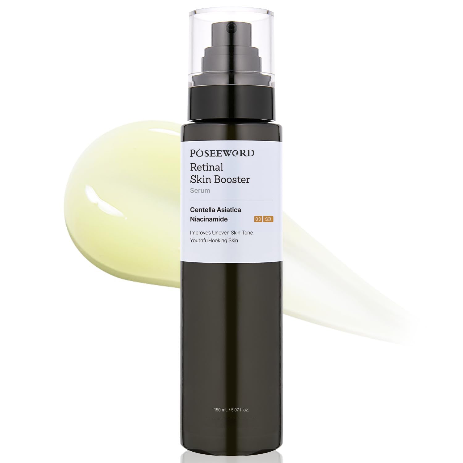 Retinal Skin Booster Serum | Centella Asiatica + Niacinamide | Improves Uneven Skin Tone | Youthful-Looking Skin Anti-Aging Face Serum | 150ml