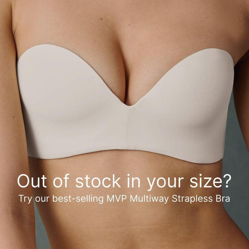 Women's Strapless Sweetheart Bra | Seamless Non-Slip Bandeau Bra | Smooth Molded Cup Strapless Bra