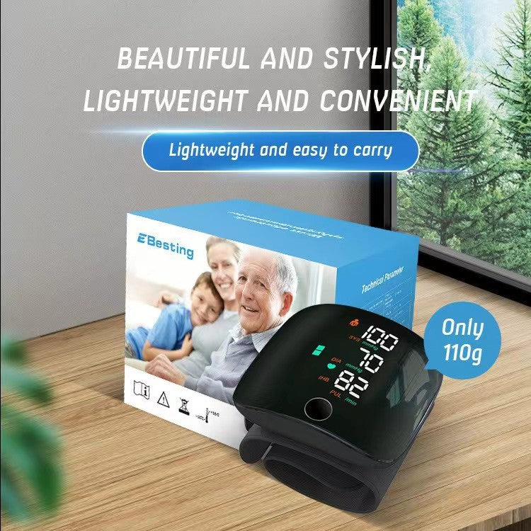 Digital Wrist Blood Pressure Monitor ? Automatic BP Machine with IHB Detection, Large LED Display & Pulse Rate Meter