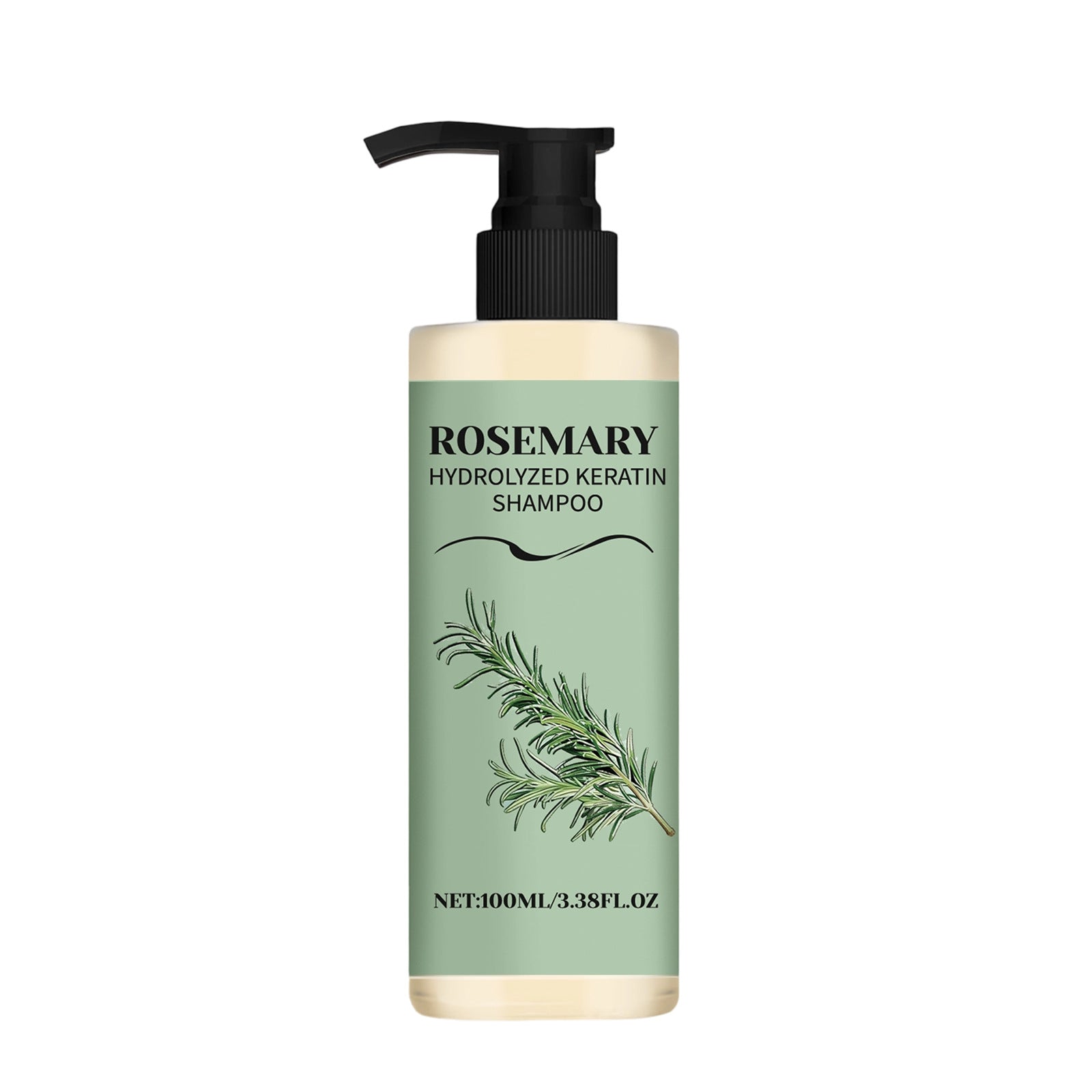 GleamXi Rosemary & Biotin Hydrolyzed Keratin Shampoo 100ml | Nourishing Hair Growth Shampoo for Damaged, Soft & Shiny Hair