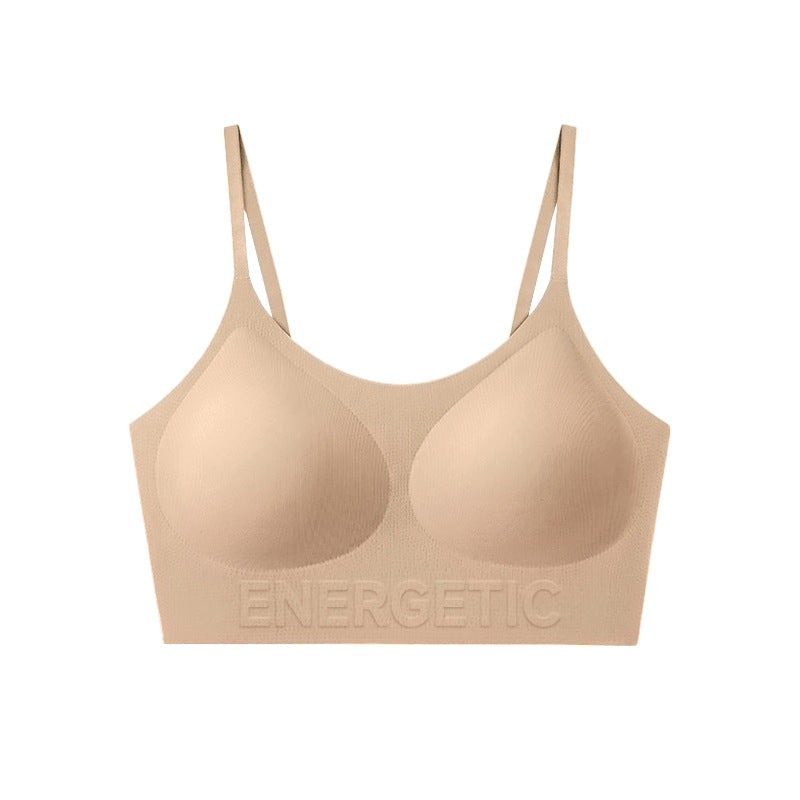 Women's Sage Green Seamless Wireless Bralette with Adjustable Straps, Back Hook and Deep V Neckline for Everyday Wear