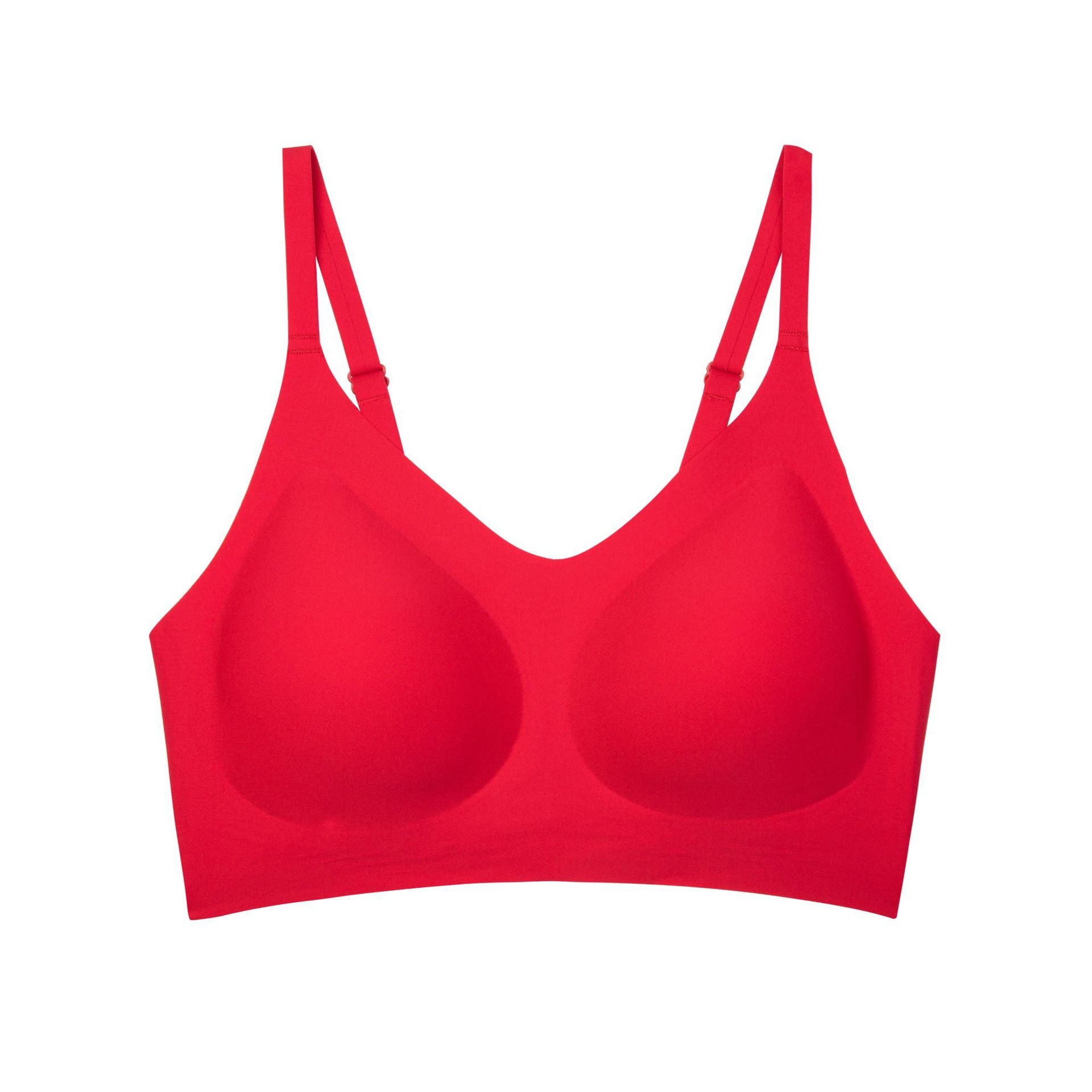 Women's Sage Green Seamless Wireless Bralette with Adjustable Straps, Back Hook and Deep V Neckline for Everyday Wear