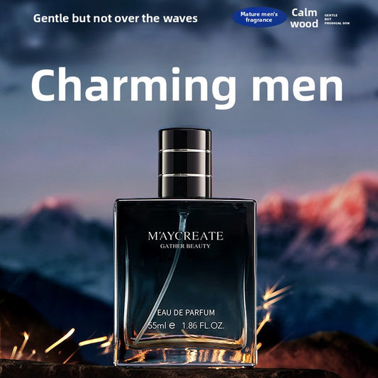 M'AYCREATE Elegant Blue Eau de Parfum 55ml - Long Lasting Men's Fragrance - Luxury Deep Blue Bottle EDP Cologne Spray - Sophisticated Aromatic Scent for Men