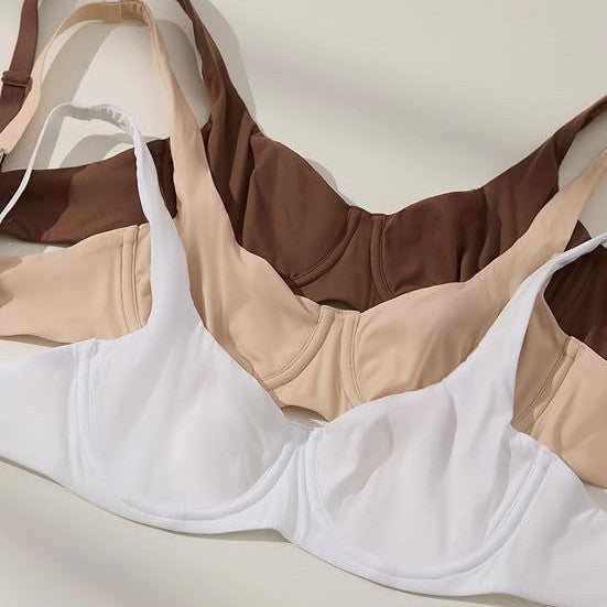 Women's Seamless Wireless Bralette | Smooth Cup Scoop Neck Comfort Bra | Wire-Free Daily Support