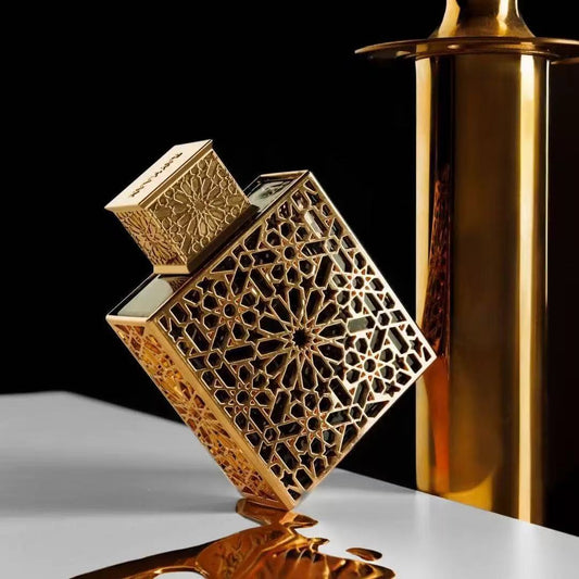 Rayhaan Perfume | Luxury Arabian Eau de Parfum | Gold Islamic Geometric Bottle | Long Lasting Oriental Fragrance for Men & Women