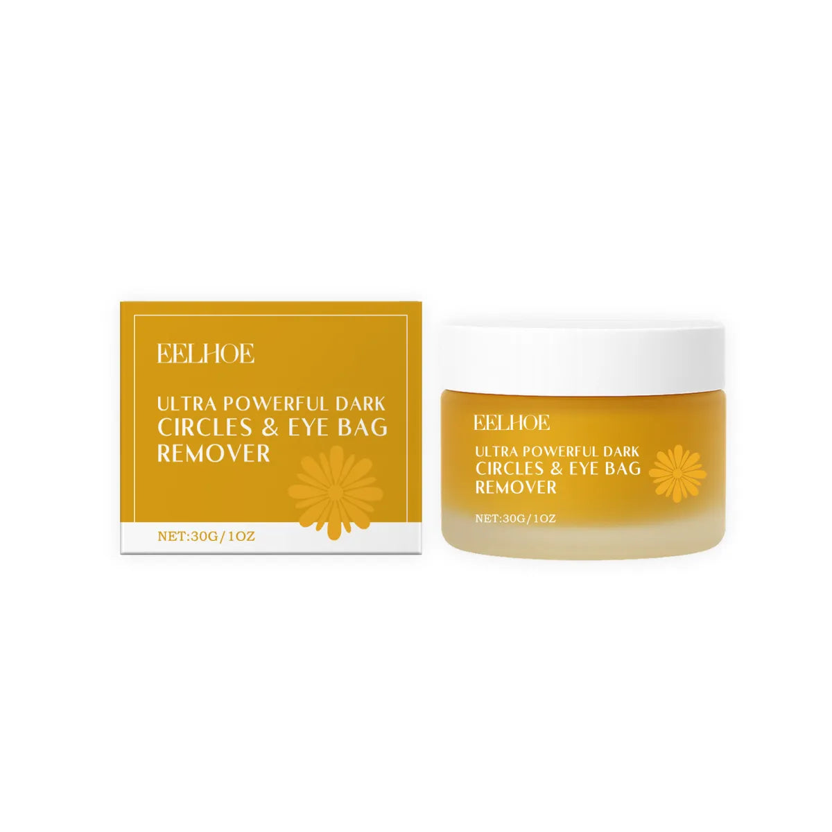 EELHOE 4-Piece Skincare Set | Dark Circle Eye Cream + Anti-Aging Day Balm + Wrinkle Night Balm + Face Scrub | Complete Glow Kit