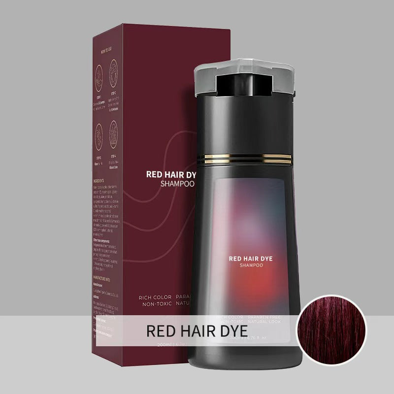 NOAV Haar Dunkelbraun Haarfärbeshampoo 200ml Satter Farbton Parabene-frei Ungiftig Natürlicher Look Grauabdeckung Farbshampoo für Männer und Frauen