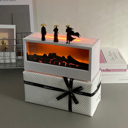 Flame Aroma Diffuser with Humidifier | Simulated Fire Essential Oil Diffuser | Aesthetic Room Decor