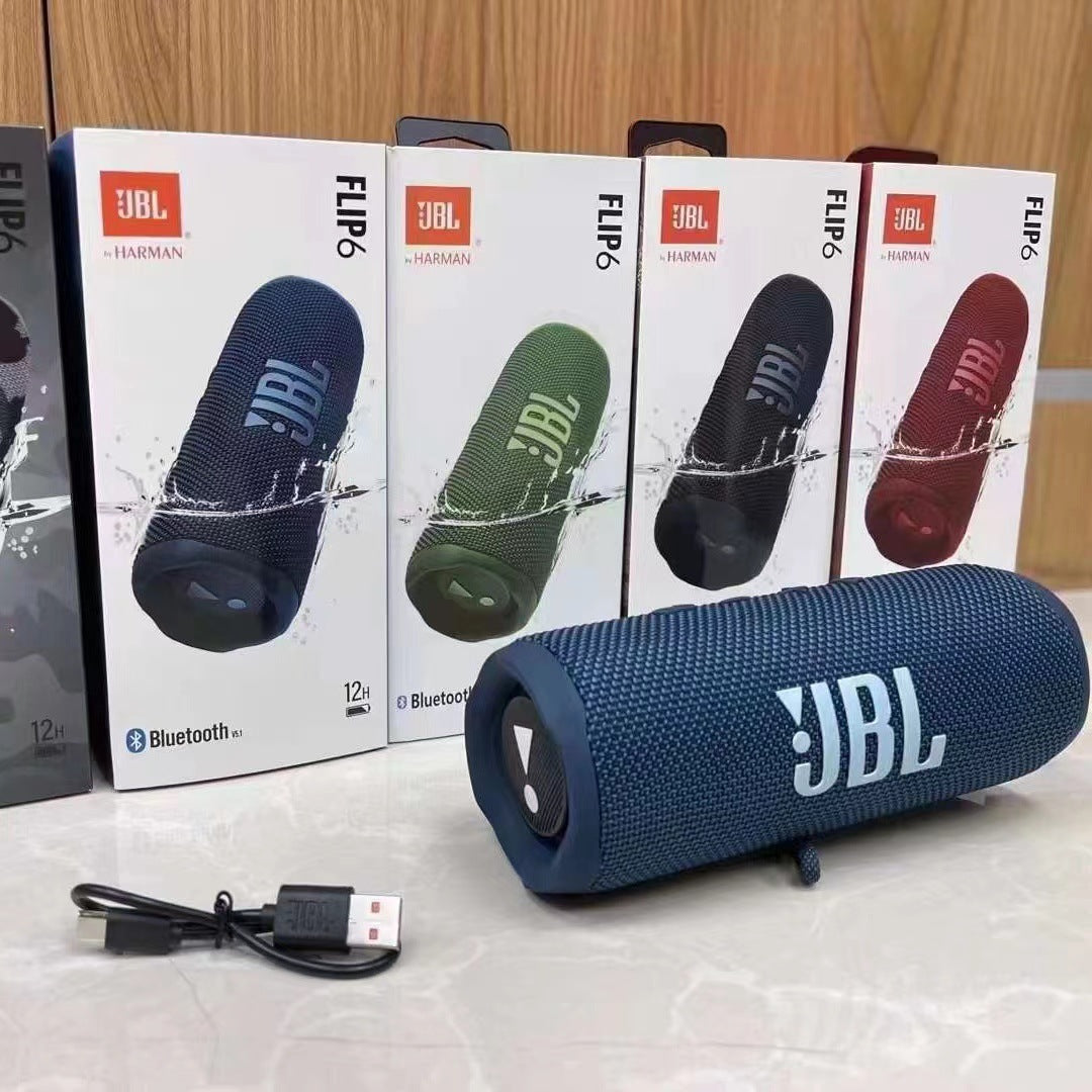 مكبر صوت JBL Flip 6 المحمول بتقنية بلوتوث، مقاوم للماء والغبار بمعيار IP67، صوت جهير نقي، بطارية تدوم 12 ساعة، بلوتوث 5.1، تقنية PartyBoost، ألوان متعددة من Harman، مثالي للسفر والرحلات الخارجية، الشاطئ، التخييم، متوافق مع أجهزة iPhone وAndroid.