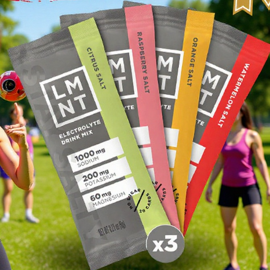 LMNT Elektrolyt-Getränkemix, 12er-Packung | Zuckerfrei, kohlenhydratarm | Zitrus, Himbeere, Orange, Wassermelone, Salz