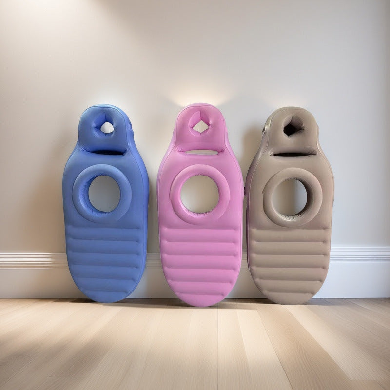 Inflatable Pregnancy Maternity Lounger | Full Body Bump Hole Air Mattress Pillow | Lie on Stomach Pregnant Floating Pad | Prenatal Relaxation Cushion | Pink