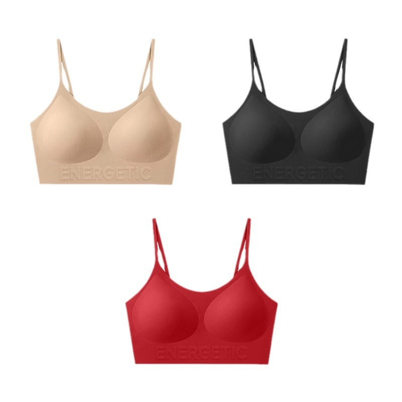 Women's Sage Green Seamless Wireless Bralette with Adjustable Straps, Back Hook and Deep V Neckline for Everyday Wear