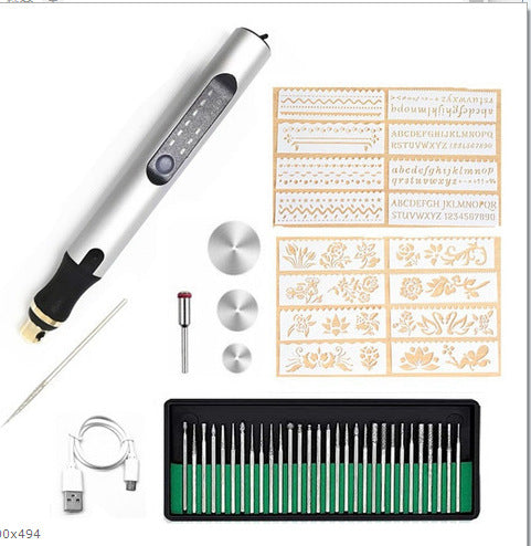 Electric Rotary Tool Kit with 50+ Accessories | Rechargeable Cordless Mini Drill | Engraving, Cutting, Grinding & Polishing Set