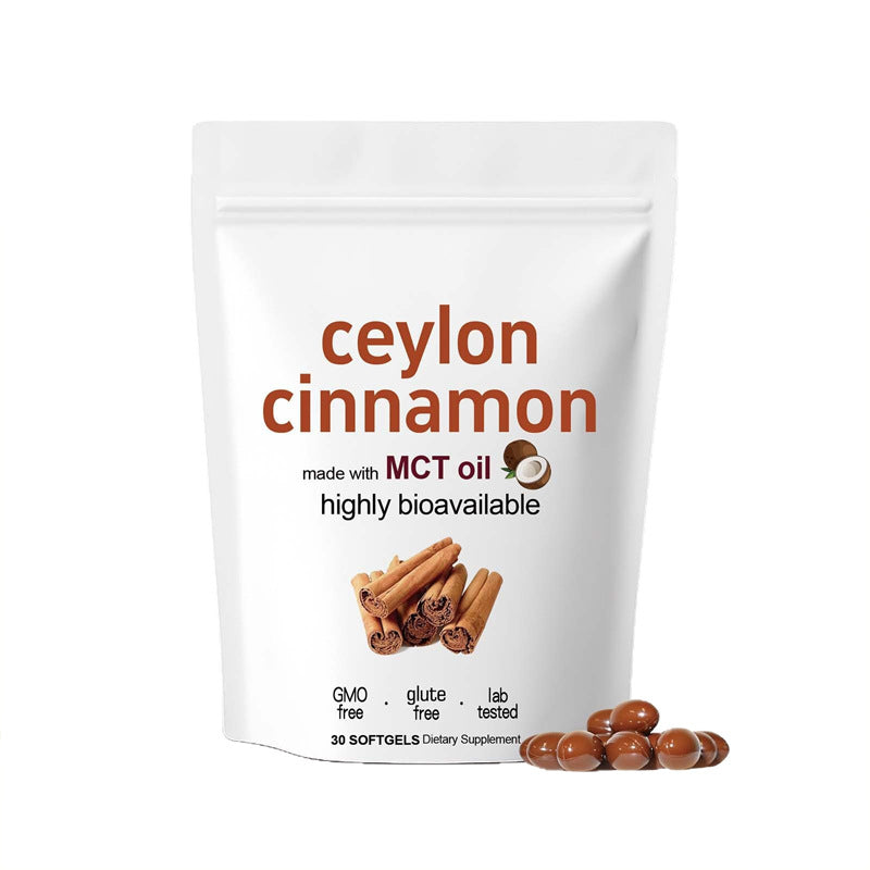 Ceylon Cinnamon Softgels with MCT Oil | Highly Bioavailable | 30 Softgels ? GMO Free, Gluten Free