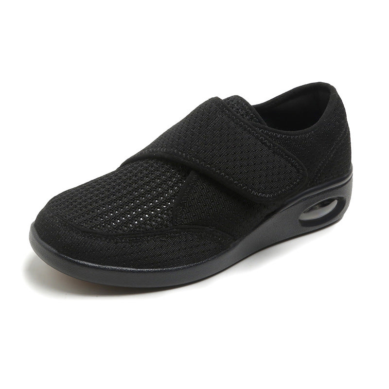 Wide Width Diabetic Walking Shoes - Adjustable Velcro Strap Air Cushion Mesh Sneakers for Swollen Feet, Edema & Arthritis | Men & Women