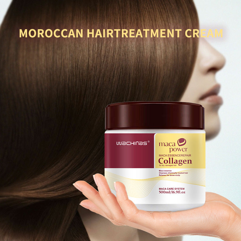 Wachinas Maca Power Collagen Hair Mask | Maca Essence Repair for Dry Damaged & Chemically Treated Hair Scalp Relaxing Treatment ? 500ml / 16.9 fl.oz