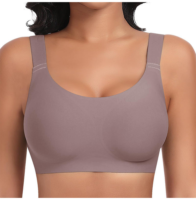 Women's Seamless Wireless Bralette | Wide Strap Scoop Neck Comfort Bra | Smooth No-Wire Daily Bra