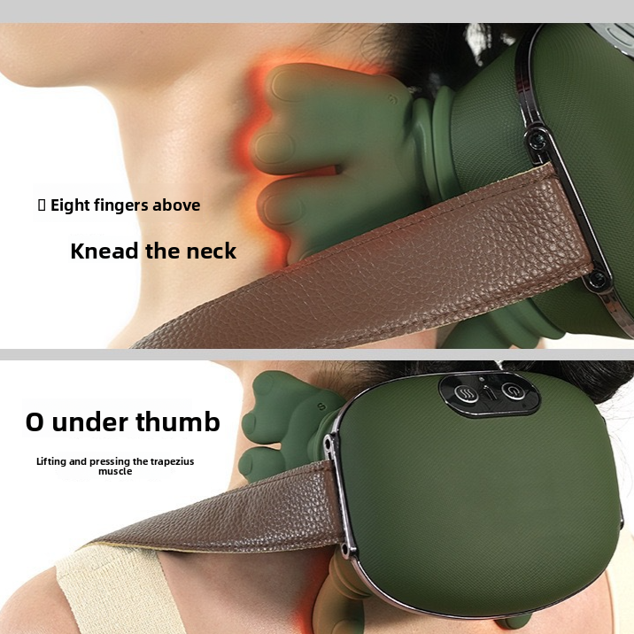 4D Electric Neck Massager - Dual Zone Kneading Pain Relief Device