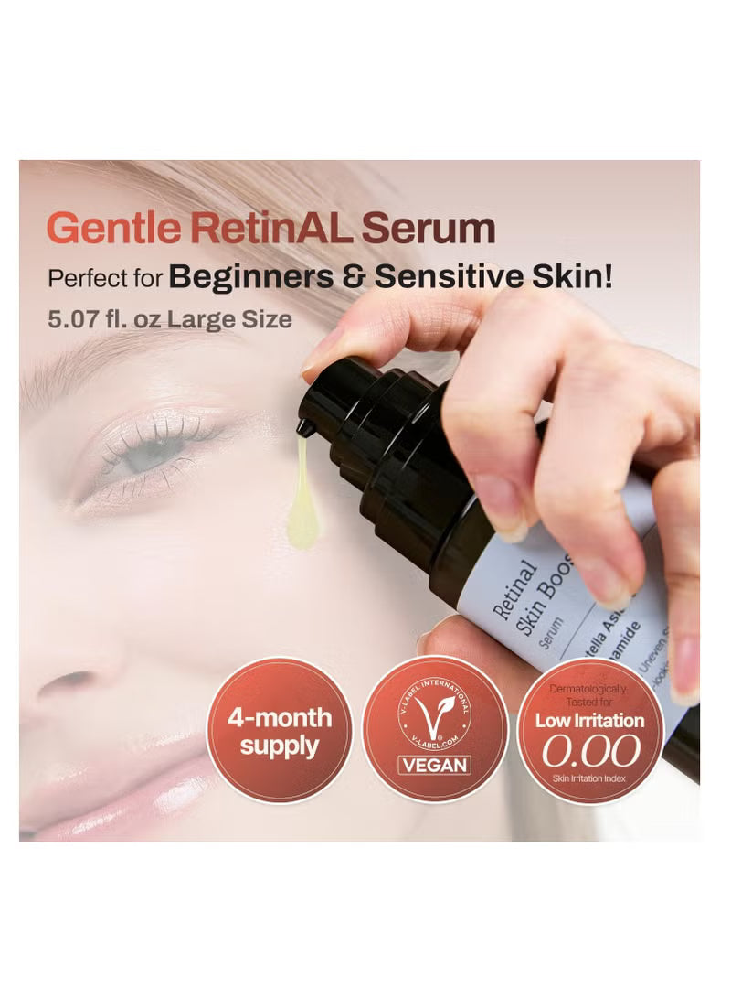 Retinal Skin Booster Serum with Centella Asiatica & Niacinamide 150ml | Buy One Get One Free | Anti-Aging Brightening Face Serum