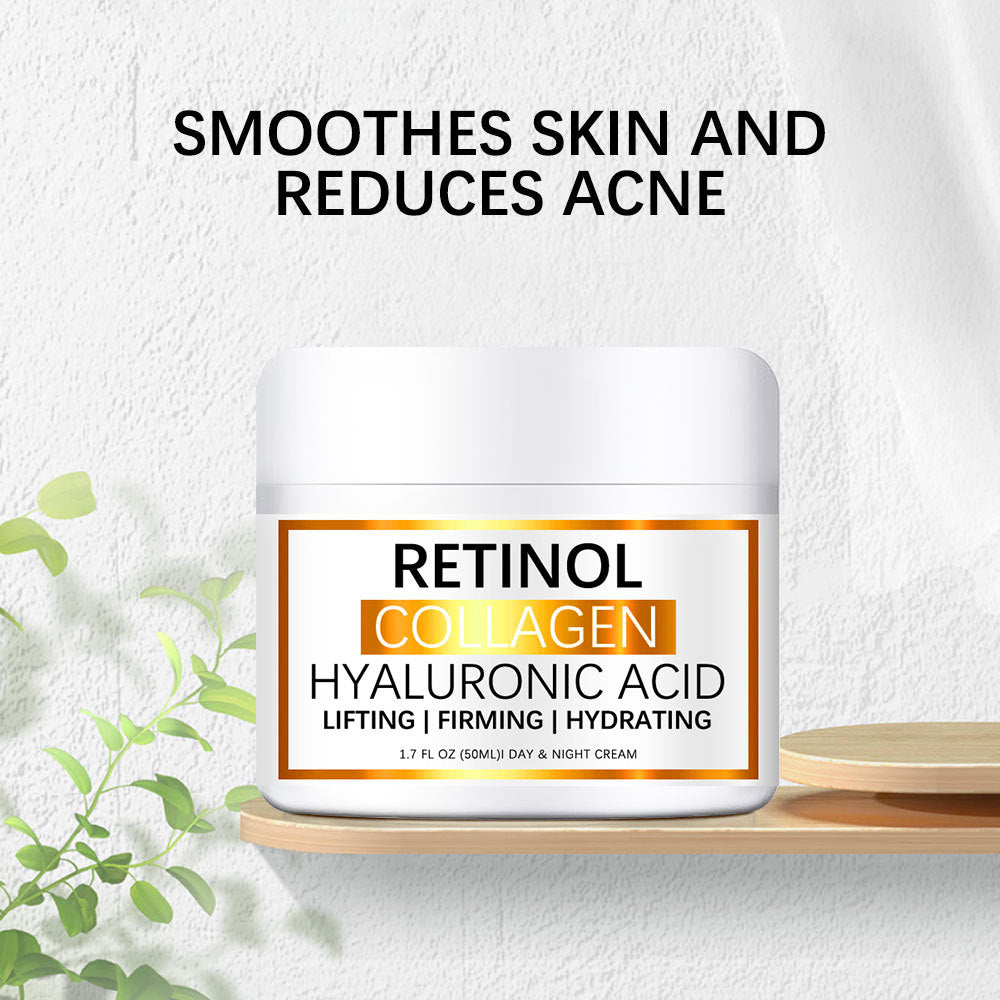 Retinol Collagen Hyaluronic Acid Day & Night Cream 50ml | Lifting, Firming & Hydrating | Anti-Aging Face Moisturizer
