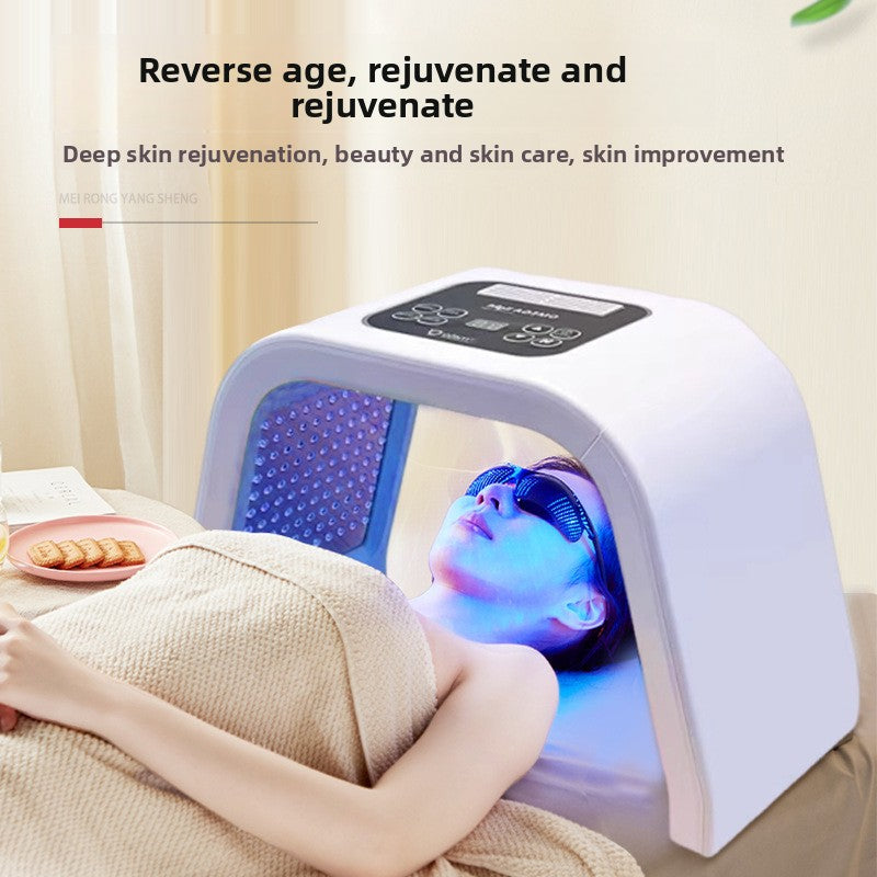 LED Light Therapy Face Machine | 7 Color PDT Photon Skin Rejuvenation Device | Anti-Aging Acne Treatment Beauty Lamp