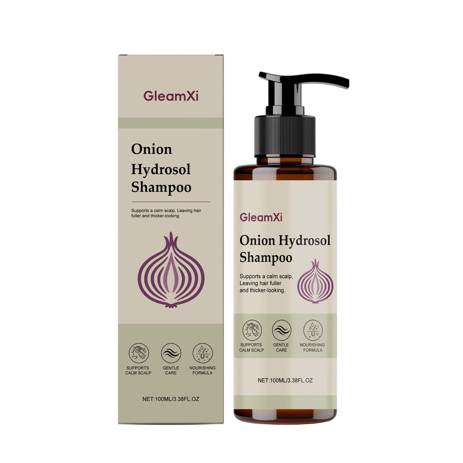 GleamXi Rosemary & Biotin Hydrolyzed Keratin Shampoo 100ml | Nourishing Hair Growth Shampoo for Damaged, Soft & Shiny Hair