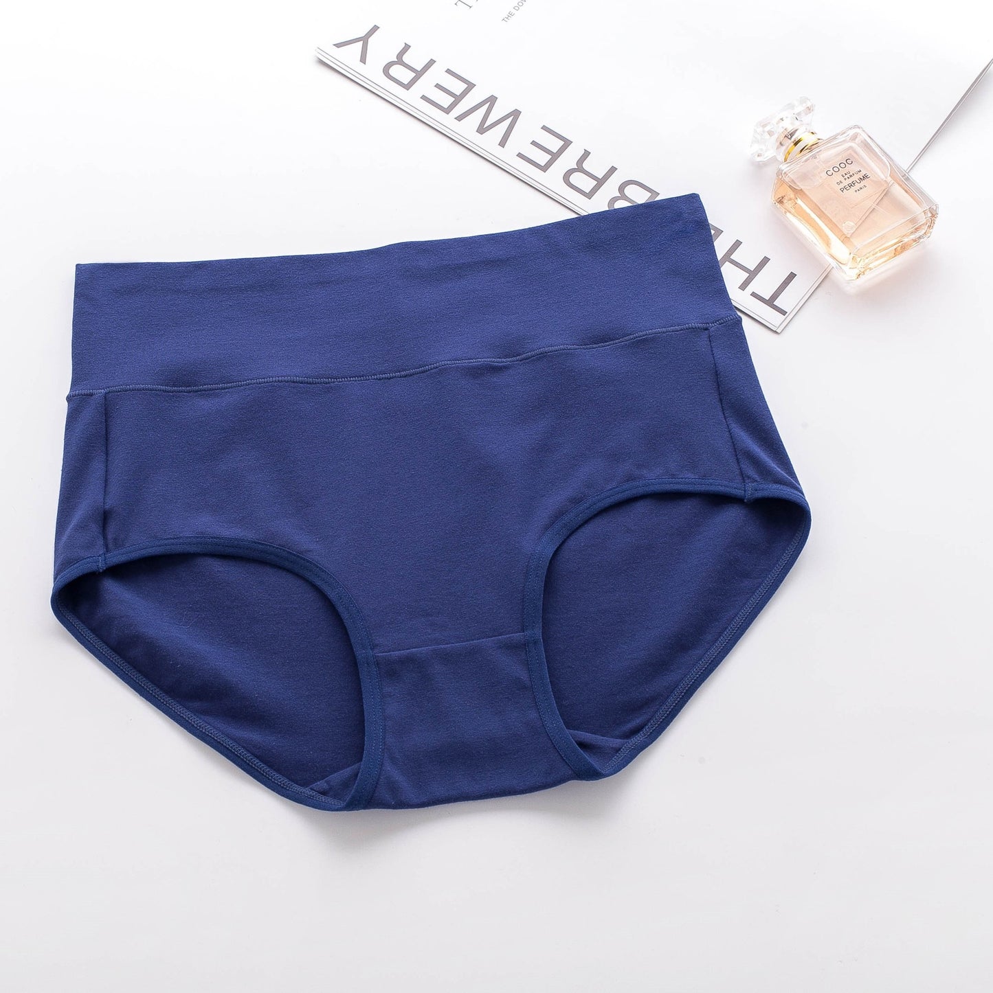 Slip da donna a vita alta in cotone | Mutandine contenitive a copertura totale | Culotte comode grigie | Taglie forti