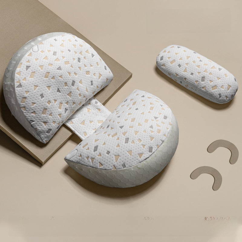 Dual Wedge Pregnancy Pillow Set | Honeycomb Belly & Back Support Maternity Wedge Cushion | Side Sleeper Bump Support | Portable Compact Pregnancy Pillow