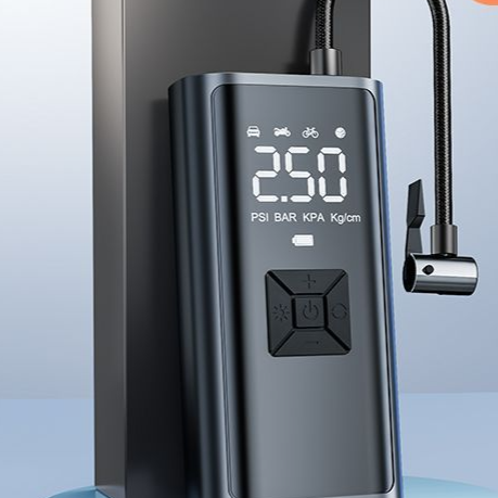 Portable Digital Tire Inflator | Cordless Electric Air Pump with LCD Display PSI BAR KPA for Car Bike