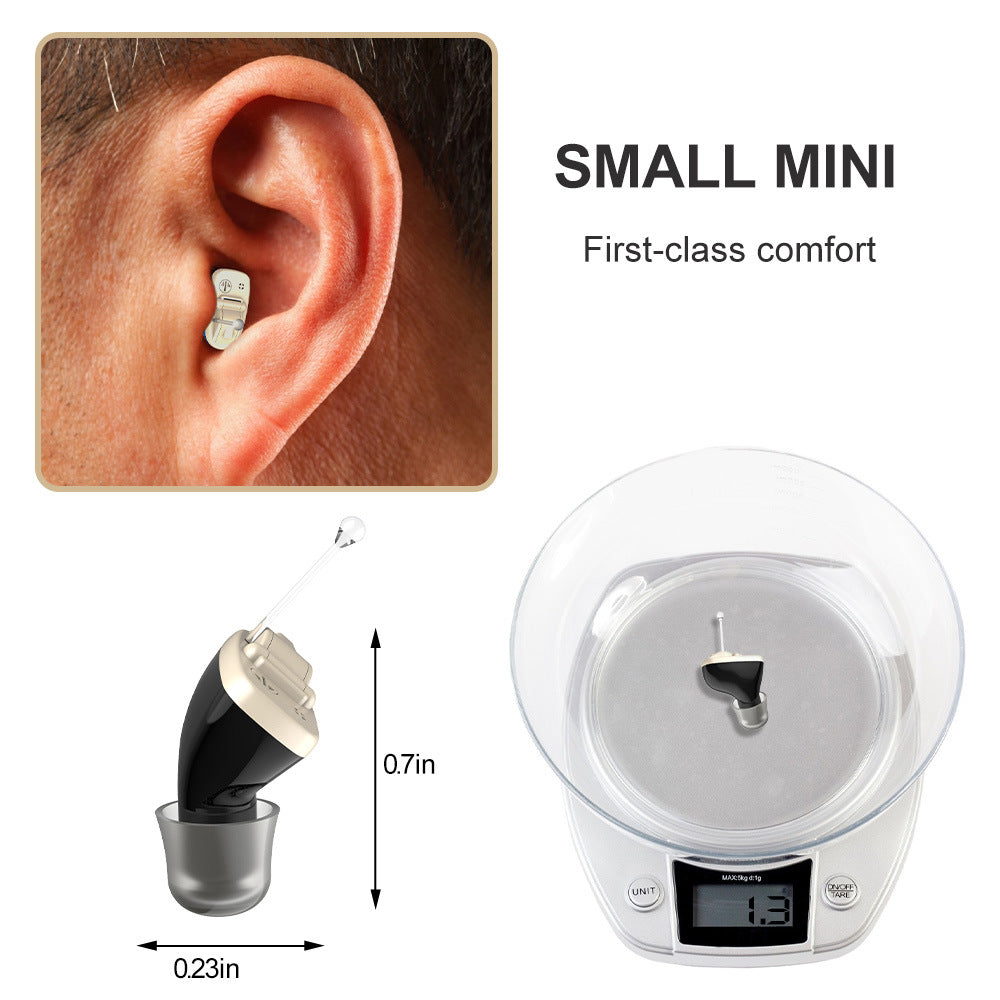 Z-T-21AA Right Ear ITE Hearing Aid | Invisible In-Ear Sound Amplifier | Rechargeable Digital Hearing Device for Seniors & Adults