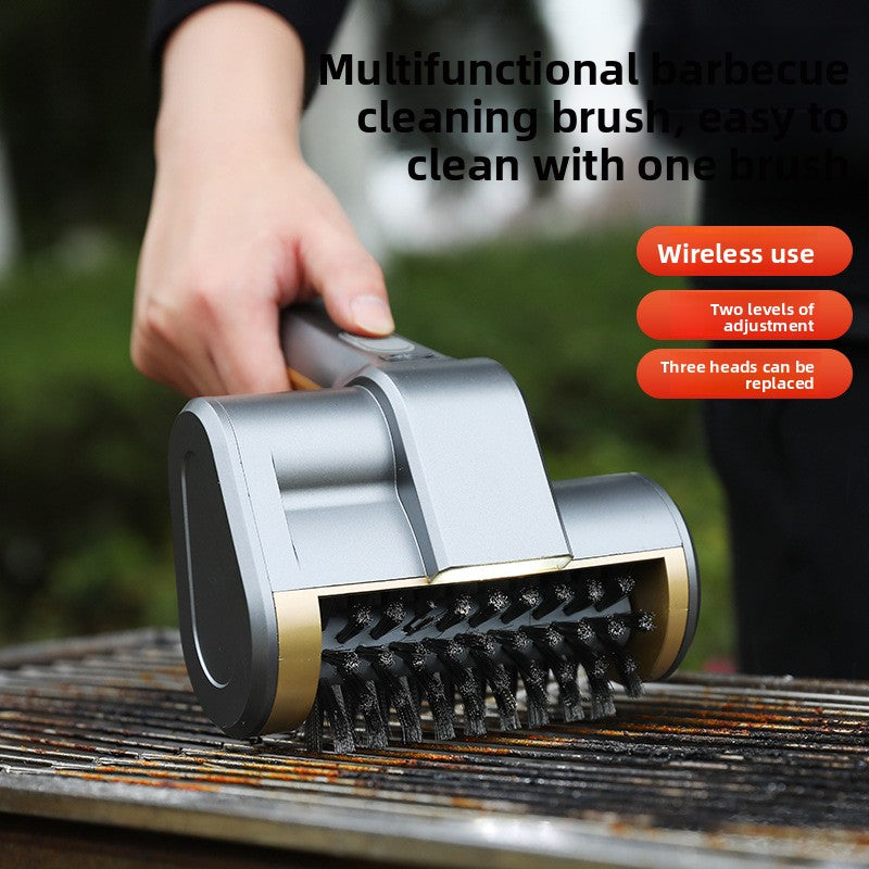 Electric BBQ Grill Brush Cleaner | Multifunctional Interchangeable Brush Head | Powerful BBQ Grill Scraper Cleaning Tool