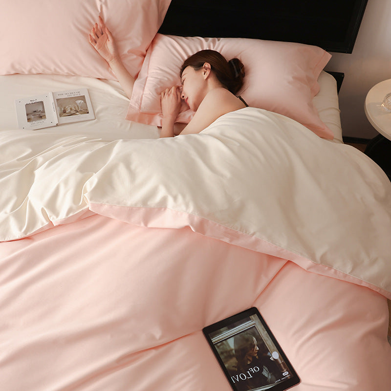 Two-Tone Gray & Taupe Bedding Set | Soft Reversible Duvet Cover with Pillowcases - Queen & King