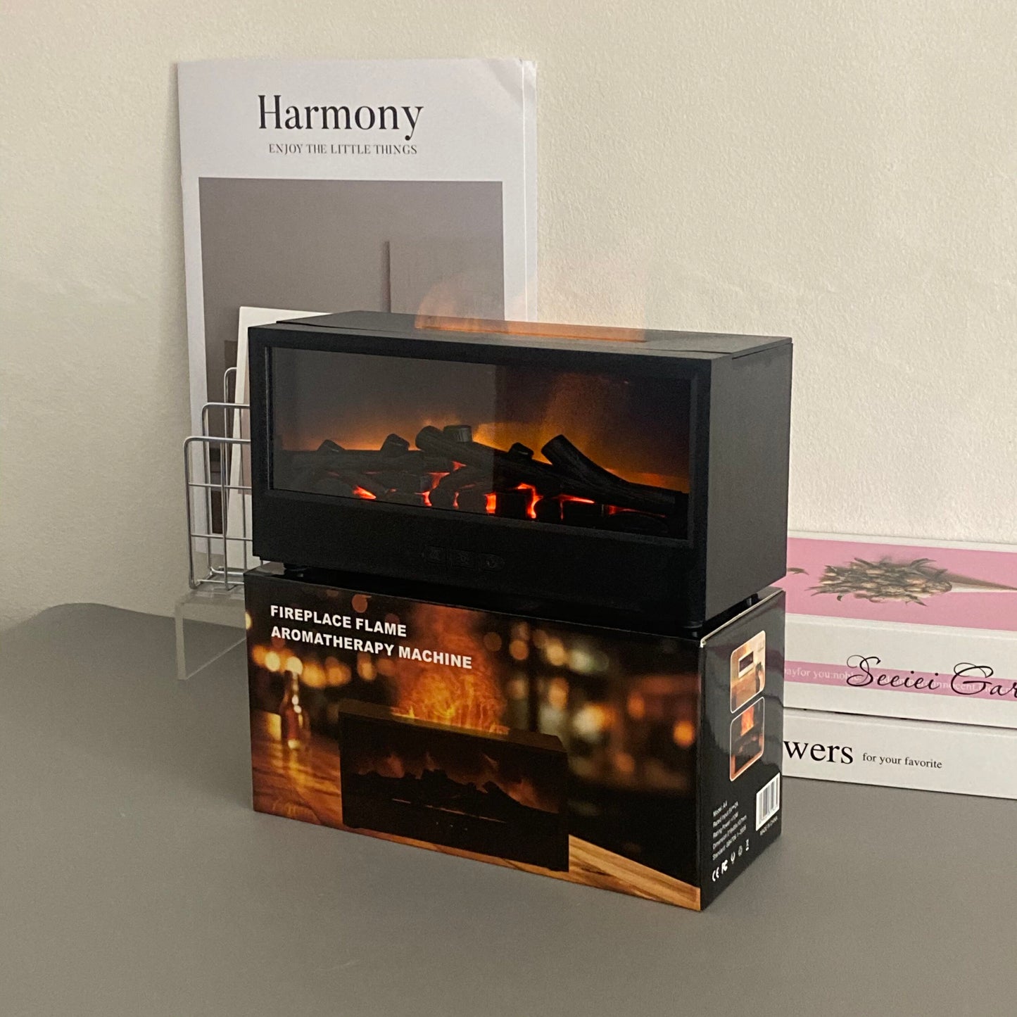 Flame Aroma Diffuser with Humidifier | Simulated Fire Essential Oil Diffuser | Aesthetic Room Decor
